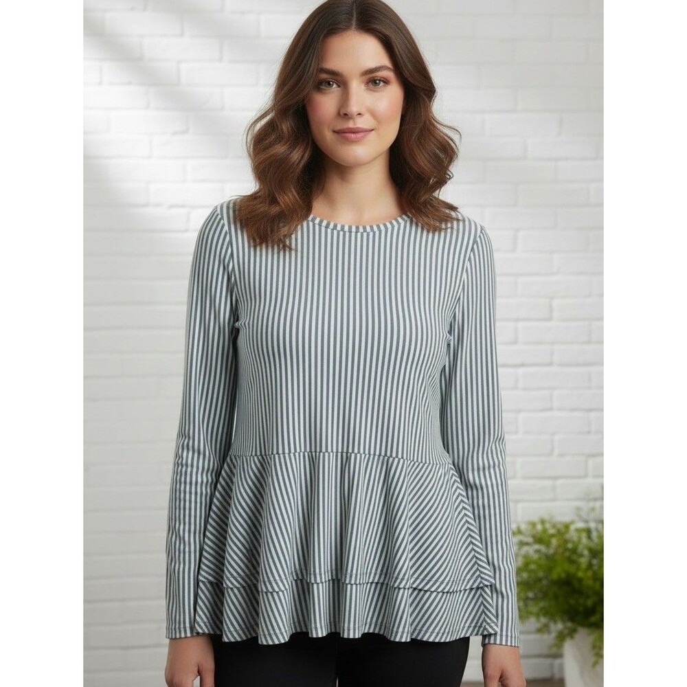 Womens michael Korrs Knit Top With Ruffled Bottom NWT Size L